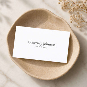 Elegant Minimalist Luxury Boutique White Business Card