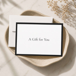 Elegant Minimalist Luxury Boutique White Gift Card