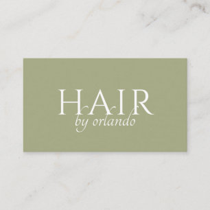 Elegant Minimalist Makeup Artist Sage Green Business Card