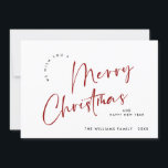 Elegant Minimalist Merry Christmas Greeting Holiday Card<br><div class="desc">Feel free to contact me if you need any help or new item. I respond soon.</div>