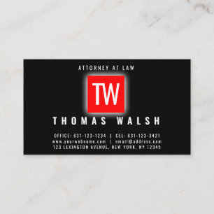 Elegant Minimalist Modern Chick Black Red Design Business Card
