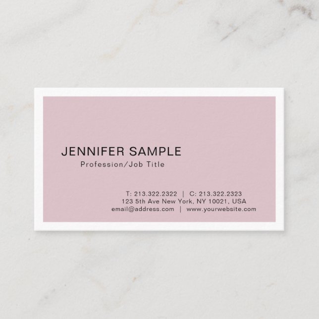 Elegant Minimalist Modern Design Trendy Plain Business Card (Front)
