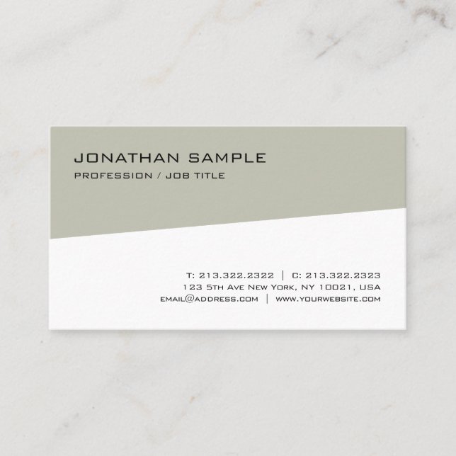 Elegant Minimalist Modern Design Trendy Template Business Card (Front)