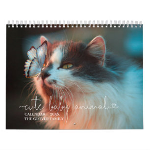 Elegant Minimalist Modern Family Personalised  Pho Calendar