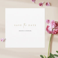 Elegant Minimalist Modern Gold Wedding