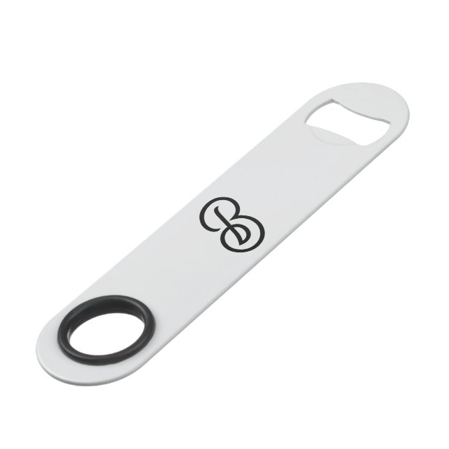 Elegant minimalist modern initial on grey (Front Angled)