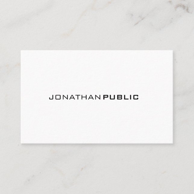 Elegant Minimalist Modern Professional Simple Chic Business Card (Front)