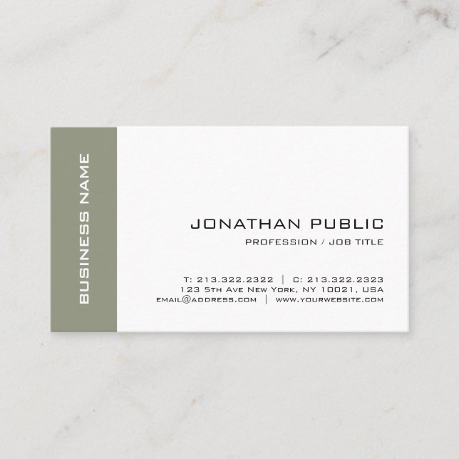 Elegant Minimalist Modern Professional Trendy Business Card (Front)