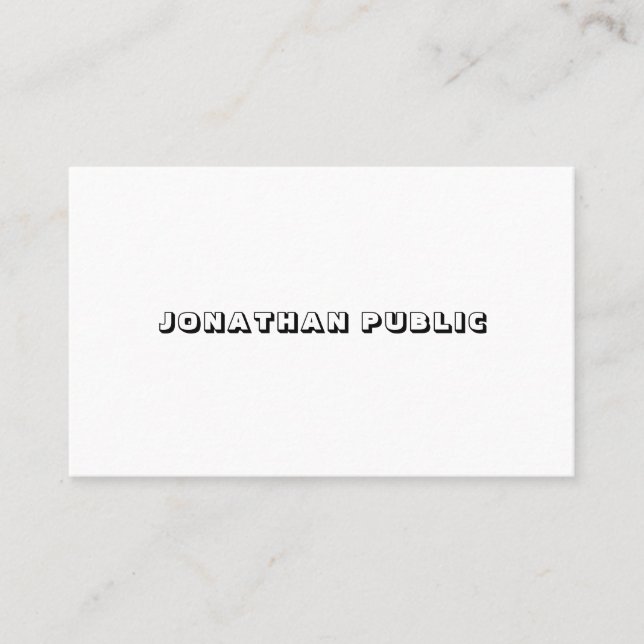Elegant Minimalist Modern Simple Design Template Business Card (Front)