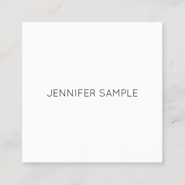 Elegant Minimalist Modern Simple Template Luxury Square Business Card (Front)