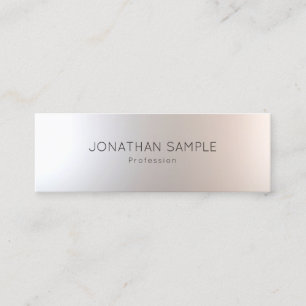 Elegant Minimalist Modern Sleek Design Glamour Mini Business Card