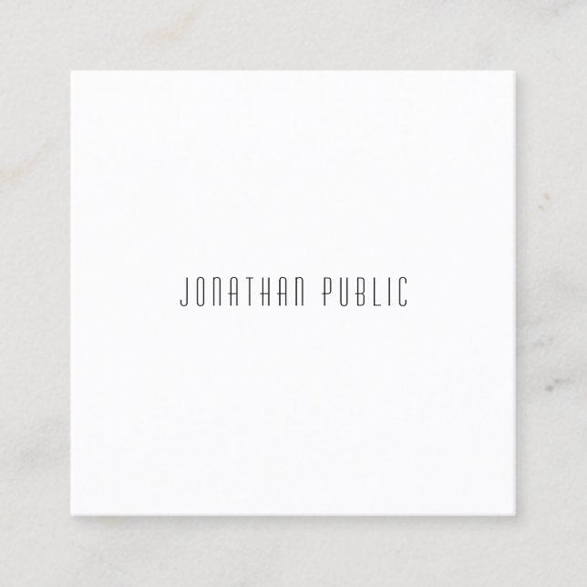 Elegant Minimalist Modern Template Professional Square Business Card (Front)