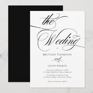 Elegant Minimalist modern Wedding Invitation