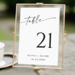 Elegant Minimalist Modern Wedding Table Number<br><div class="desc">For further customisation,  please click the "customise further" link and use our design tool to modify this template. 
 If you need help or matching items,  please contact me.</div>