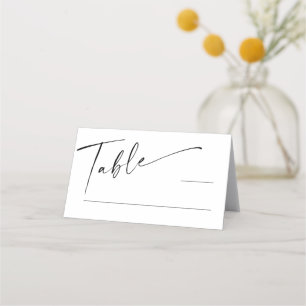 Elegant Minimalist Modern Wedding Table Place Card