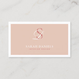 Elegant Minimalist Monogram Professional Business Card