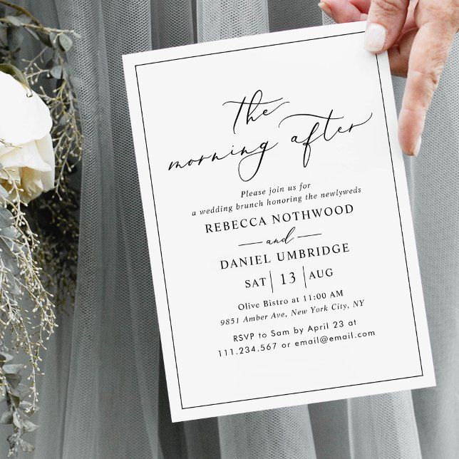 Elegant Minimalist Morning After Wedding Brunch  Invitation (Creator Uploaded)