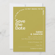 Elegant Minimalist Muslim Brass White Wedding