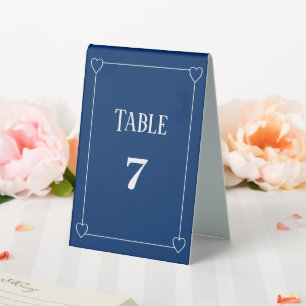 Elegant Minimalist Navy Blue and White Wedding