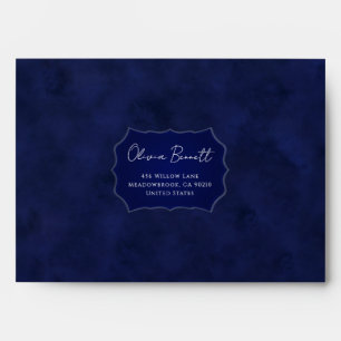 Elegant Minimalist Navy Blue Envelope
