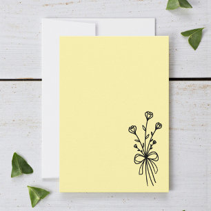 Elegant Minimalist Pale Yellow Invitation