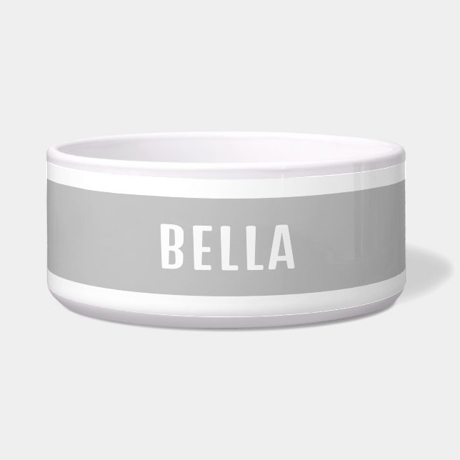 Elegant Minimalist Personalised Grey Pet (Front)