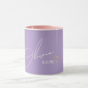Elegant & minimalist Personalised Name Modern Gift Mug
