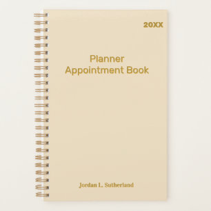 Elegant Minimalist Personalized Logo Ivory Planner