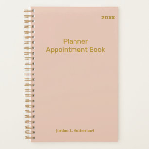 Elegant Minimalist Personalized Logo Pink Planner