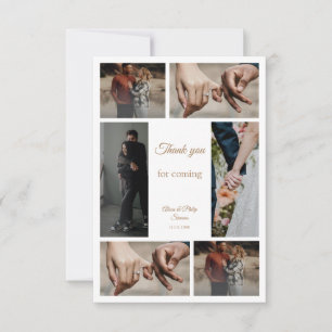 Elegant minimalist Photo Collage thank you card