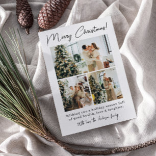 Elegant Minimalist Photo Modern Family Christmas Holiday Card