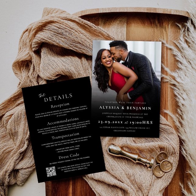 Elegant Minimalist Photo Wedding Invitation (Elegant Minimalist Photo Wedding Invitation)