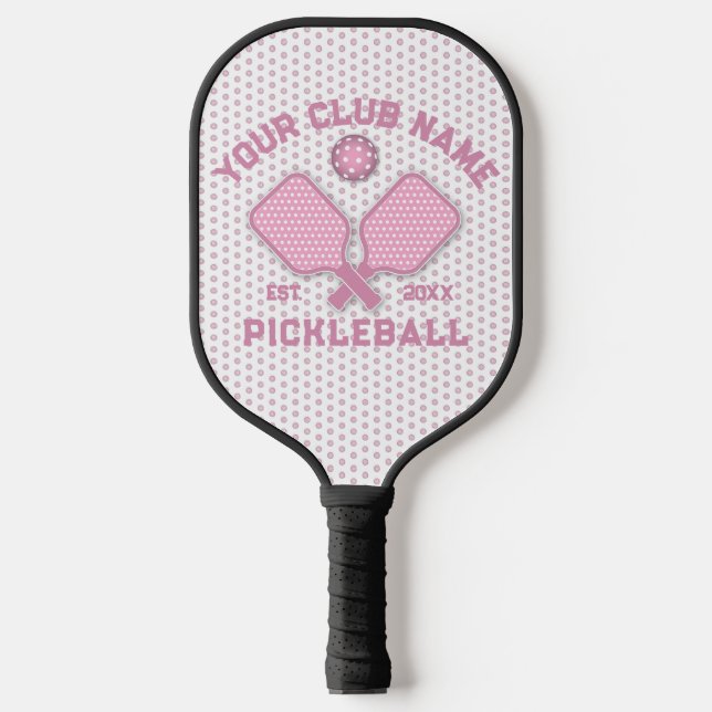 Elegant Minimalist Pickleball Monogram Design Paddle (Front)