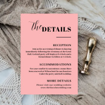 Elegant Minimalist pink details Enclosure Card