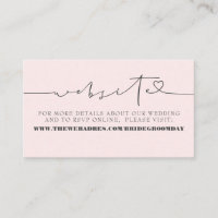Elegant Minimalist Pink Wedding Website