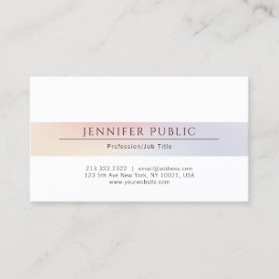 Elegant Minimalist Plain Professional Modern Colou Business Card
