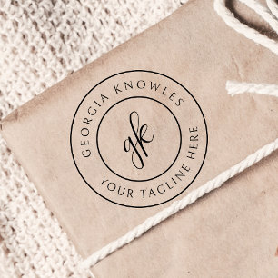 Elegant Minimalist Professional Business Rubber Stamp