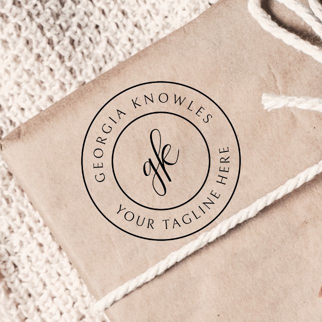 Elegant Minimalist Professional Business Rubber Stamp (Creator Uploaded)