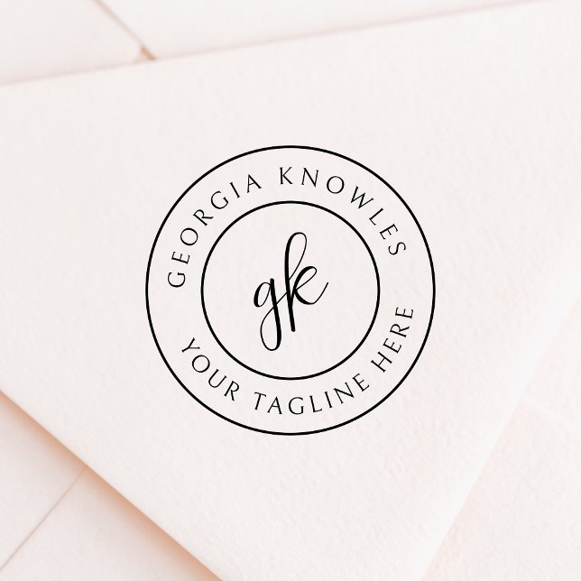 Elegant Minimalist Professional Business Self-inking Stamp (Creator Uploaded)