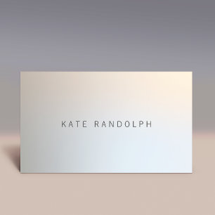 Elegant Minimalist Professional Luminous Silver Business Card