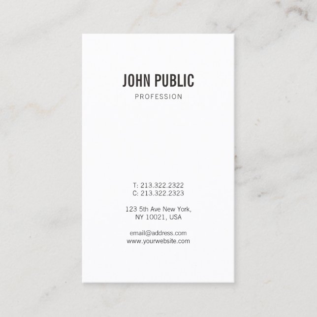 Elegant Minimalist Professional Modern Design Business Card (Front)