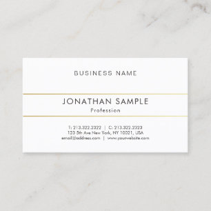 Elegant Minimalist Professional Smart Gold Stripes Business Card