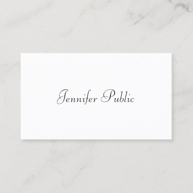 Elegant Minimalist Professional Template Modern Business Card (Front)