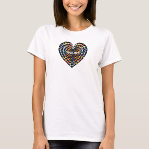 Elegant Minimalist Rainbow Hearts T-Shirt