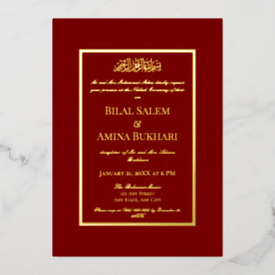 Elegant Minimalist Red Islamic Wedding Nikkah