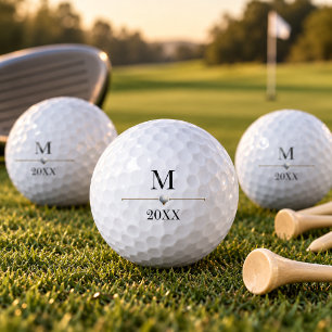 Elegant Minimalist Retirement Gift Retiring Golfer Golf Balls