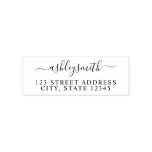Elegant Minimalist Return Address Self-inking Stam Stamp