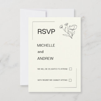 Elegant Minimalist RSVP Card