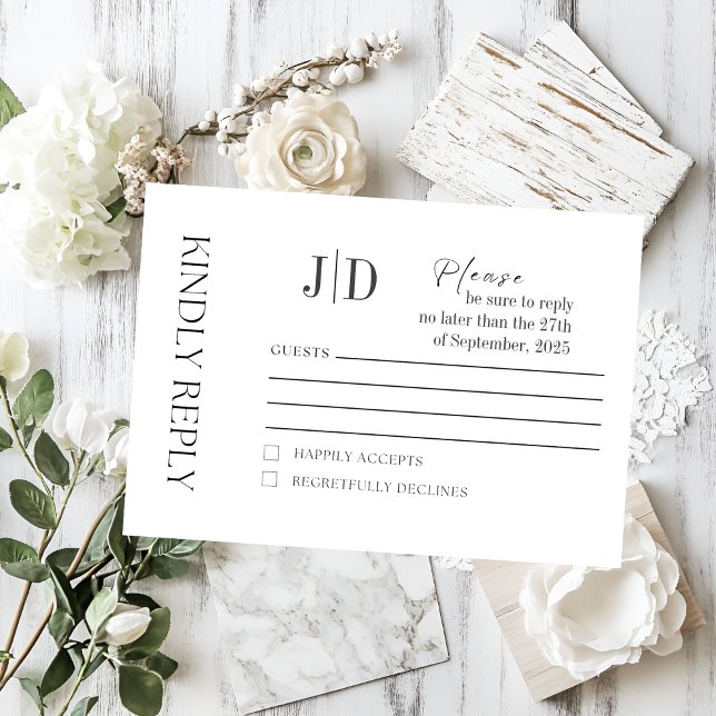 Elegant Minimalist RSVP Card | Modern & Stylish (Elegant Minimalist RSVP Card | Modern & Stylish
)