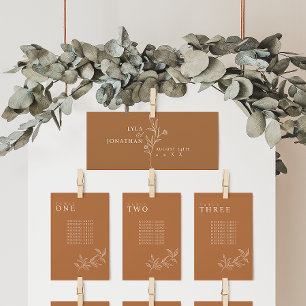 Elegant Minimalist Rust Seating Chart Header Card